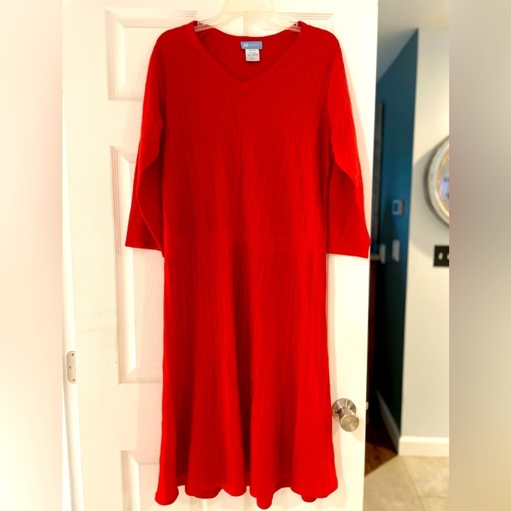 KORET knit dress in burnt orange